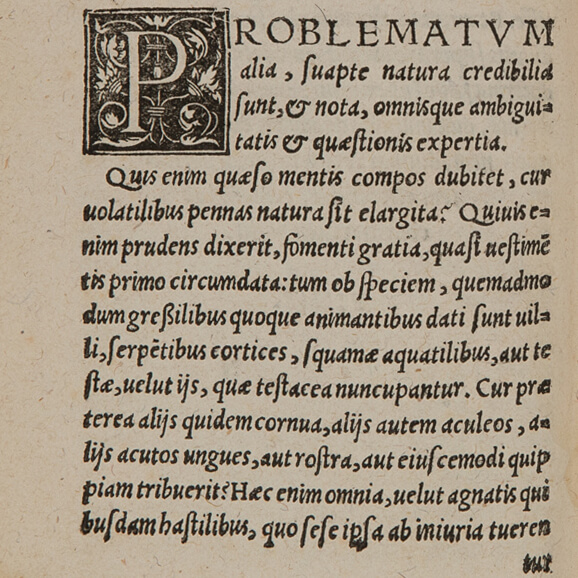 Detaljer fra Populær versjonen av boken Problemata Aristotelis